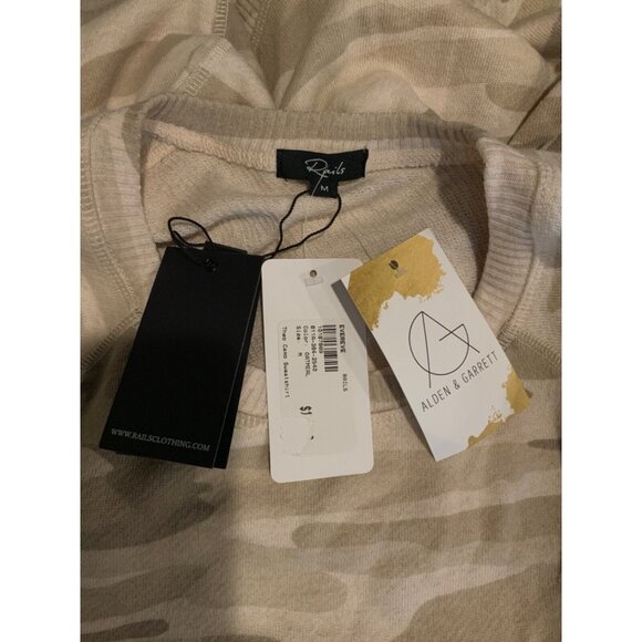 Rails Oatmeal Tan Theo Camo Sweatshirt, Size Medium, NWT! - Picture 5 of 5